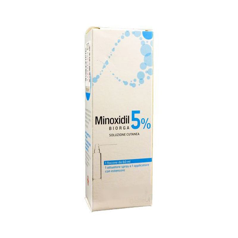 Biorga Minoxidil soluzione cutanea 5% per alopecia 60ml-1