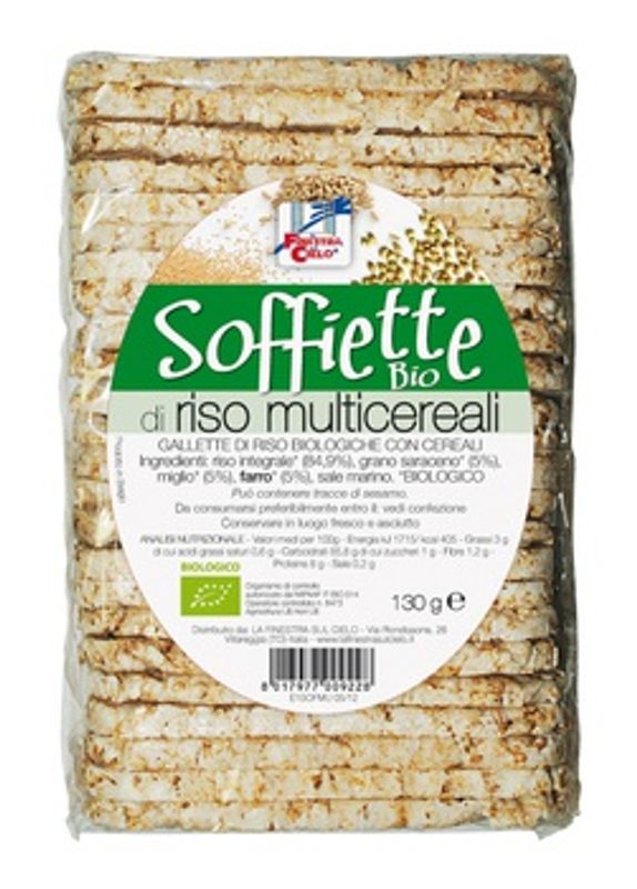 Soffiette Bio di riso multicereali senza glutine 130g-1