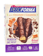 PesoForma Barrette al cioccolato e caramello controllo del peso 6 pasti 12 barrette-1
