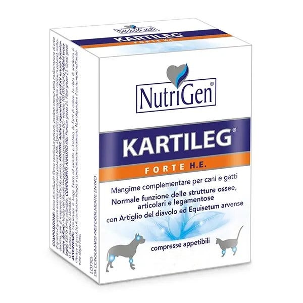 Nutrigen Kartileg Forte He Mangime Complementare Per Articolazioni Cani/Gatti 300 Compresse-1