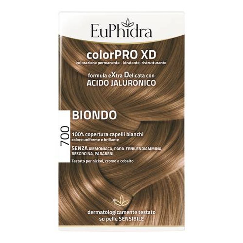 EuPhidra ColorPro XD Colorazione Permanente Extra Delicata Con Acido Jaluronico colore 700 biondo-1