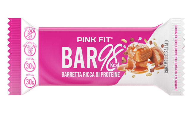 Proaction Pink Fit Bar 98 Kcal Barretta Caramello Salato 30g-1