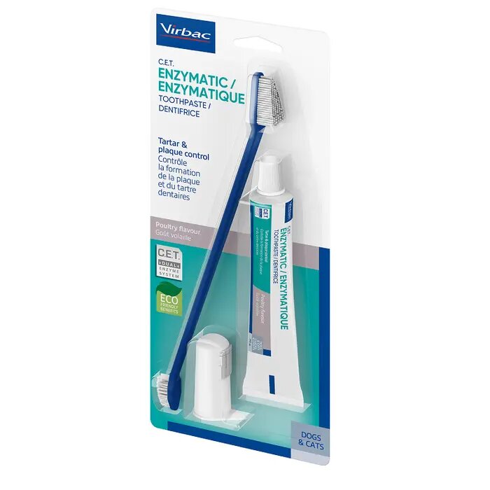 Virbac Kit Dentifricio Enzimatico + Spazzolino Per Cane/Gatto 1 Kit-2