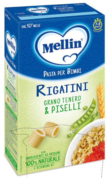 Mellin Pasta Rigatini Gran Tenero E Piselli Per Bambini 10 Mesi+ 280g-2