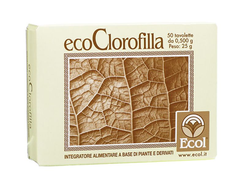 Ecol EcoClorofilla favorisce il fisiologico benessere dell'organismo 50 Tavolette-1