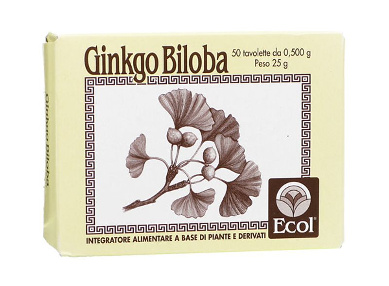 Ecol Ginkgo Biloba per il benessere dell'organismo 50 Tavolette-1