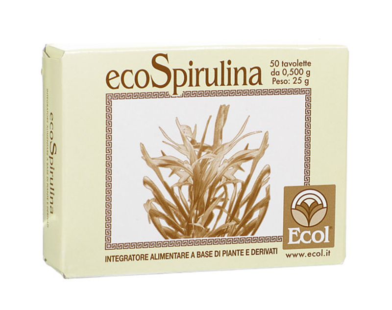 Ecol EcoSpirulina azione di sostenio e ricostituente 50 Tavolette-1