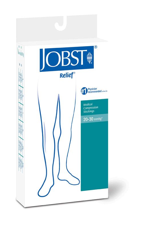 Jobst Relief Gambaletto a compressione 20-30 mmHg colore beige TG Medium-1