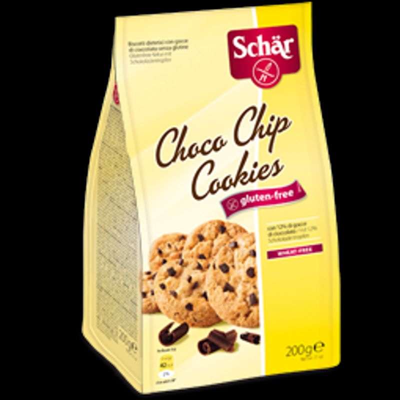 Schar Choco Chip Cookies Biscotti con gocce di cioccolato senza glutine 200g-1
