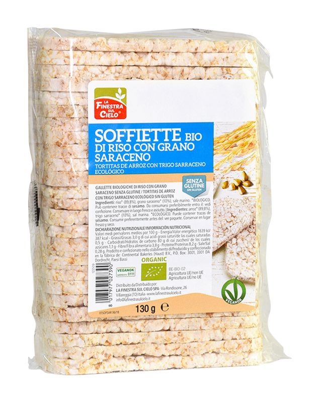Soffiette Bio di riso con grano saraceno 130g-1