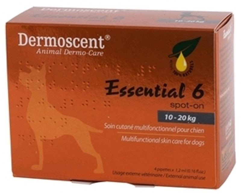 Essential 6 spot on cura multifunzionale della pelle per cani 10-20 kg 4 pipette-1