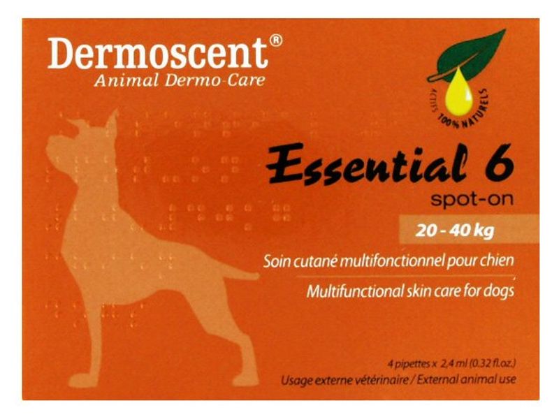 Essential 6 spot on cura multifunzionale della pelle per cani 20-40 kg 4 pipette-1