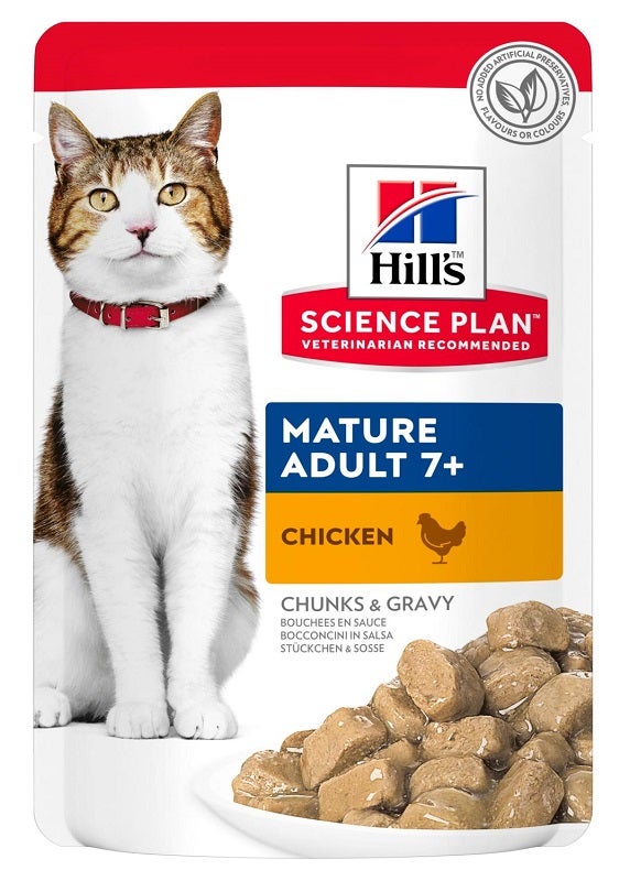 Hill's Science Plan Gatto Mature Adult 7+ Al Pollo Bustina 85gr-2