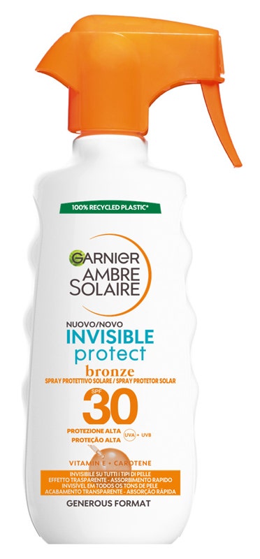 Garnier Ambre Solaire Invisible Protect Bronze Spray Protettivo Trasparente 300ml SPF30-1