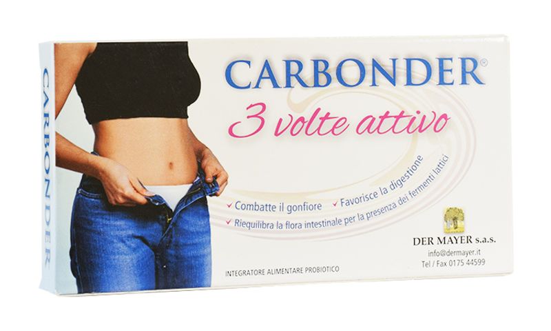 Carbonder 3 Volte Attivo integratore alimentare utile per la flora intestinale 40 compresse-1