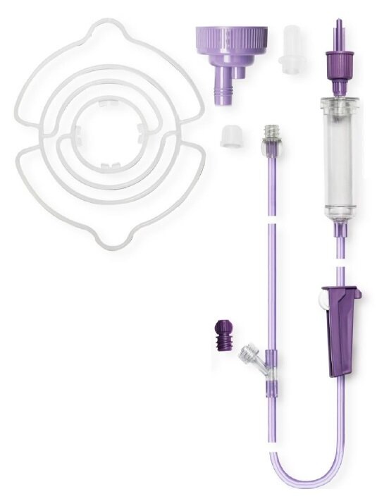 Flocare deflussore preriempito + bottiglie a gravita'-1