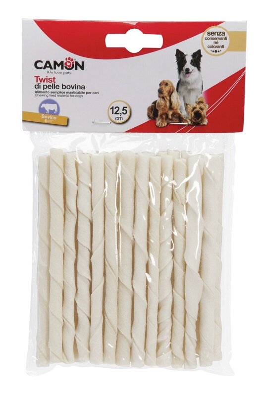 Camon Rolls In Pelle Bovina Per Cani 12,5cmx7/8mm 25 Pezzi-2
