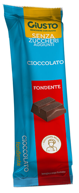 Giusto Senza Zucchero Barretta Cioccolato Fondente 42g-2