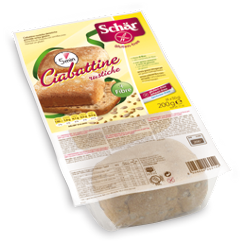Schar Ciabattine rustiche precotte senza glutine 4x50g-0