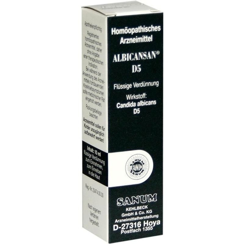Albicansan D5 Gocce Sanum soluzione per uso orale, cutaneo ed inalatorio 10 ml medicinale omeopatico-1