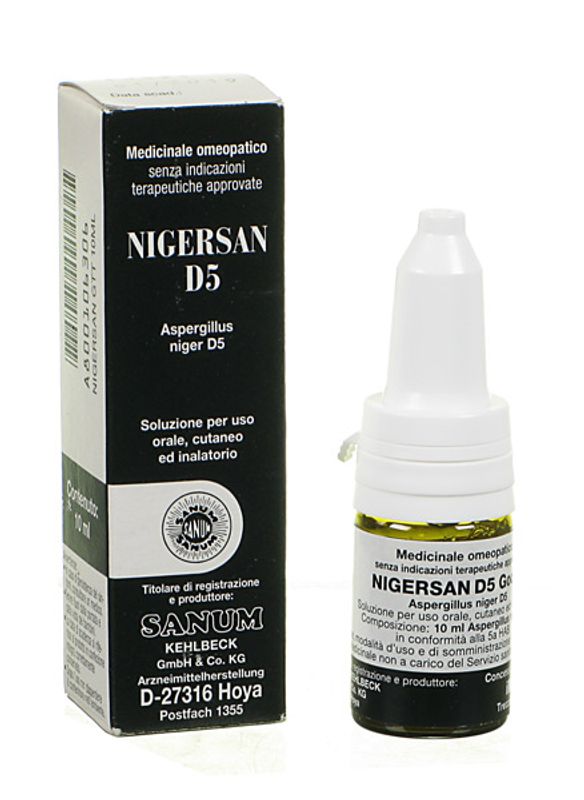 Nigersan D5 Gocce Sanum soluzione per uso orale, cutaneo ed inalatorio 10 ml medicinale omeopatico-1