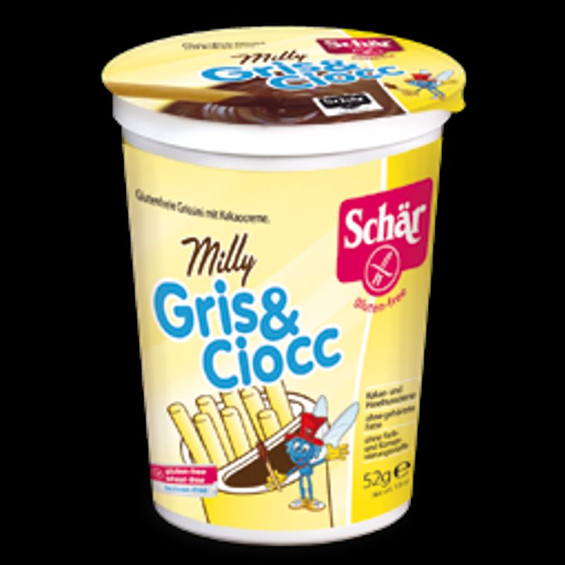 Schar Milly Gris&Ciocc grissini con crema da spalmare al cacao senza glutine 52g-1