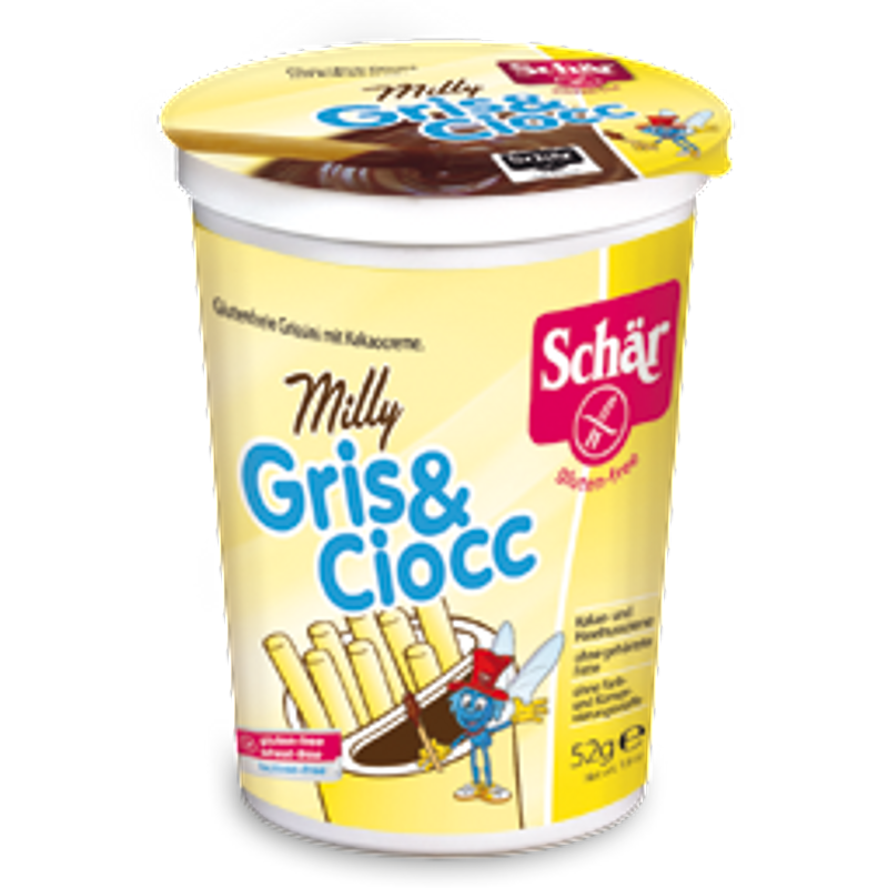 Schar Milly Gris&Ciocc grissini con crema da spalmare al cacao senza glutine 52g-0