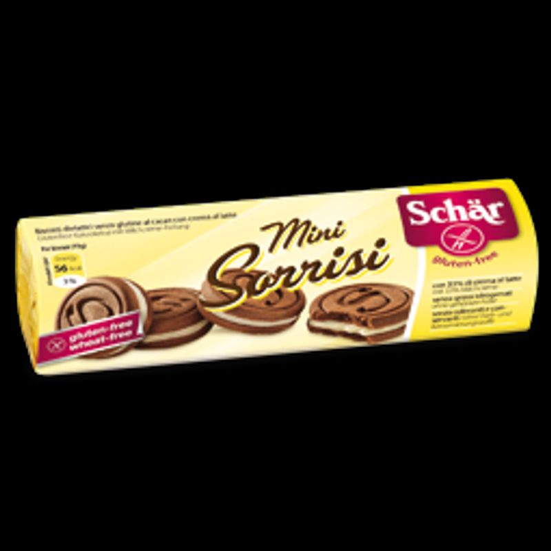 Schar Mini Sorrisi biscotti al cacao con crema al latte senza glutine 100g-1