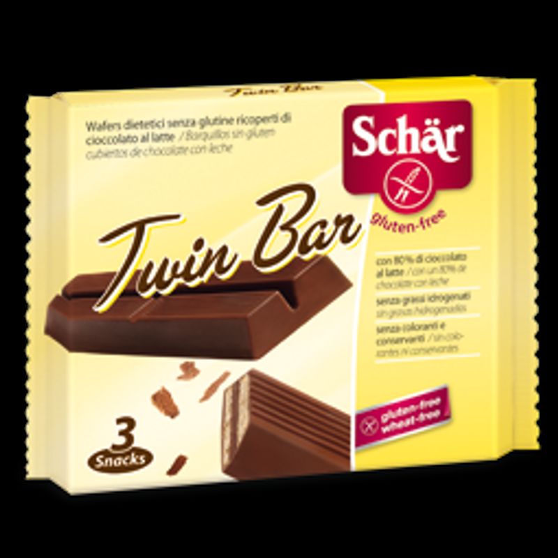 Schar Twin Bar wafers ricoperti di cioccolato al latte senza glutine 3x21,5g-1