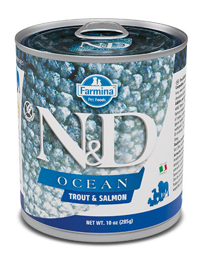 Farmina Natural & Delicious Ocean Con Trota E Salmone Per Cani Adulti 285g-1