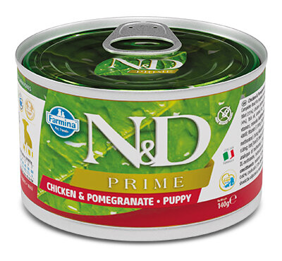 Farmina Natural & Delicious Prime Puppy Mini Con Pollo E Melograno Per Cani Cuccioli 140g-1