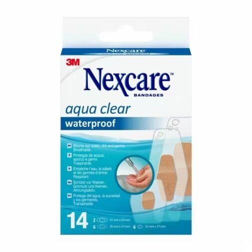Nexcare Cerotti Aqua Clear Waterproof 14 Pezzi-1