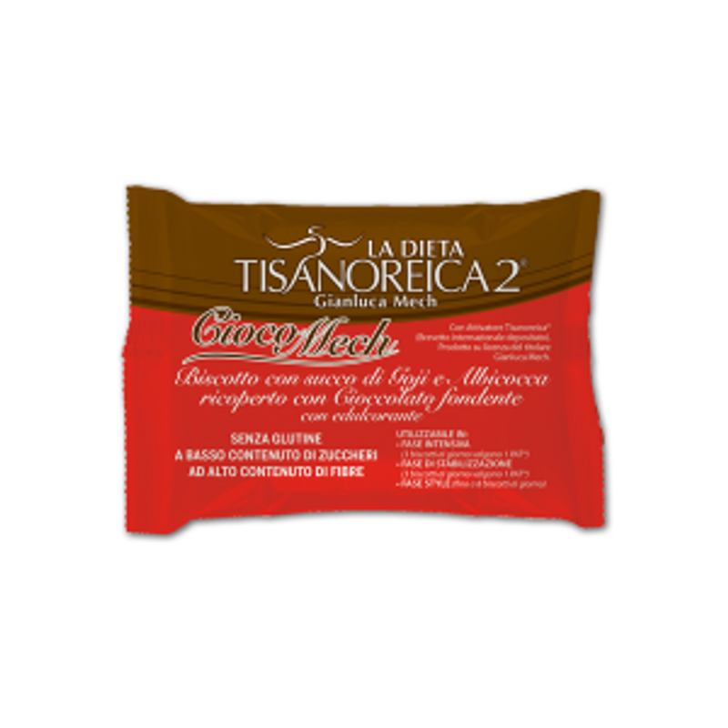 Tisanoreica 2 CiocoMech Biscotto con succo di Goji e Albicocca ricoperto con Cioccolato fondente in -1