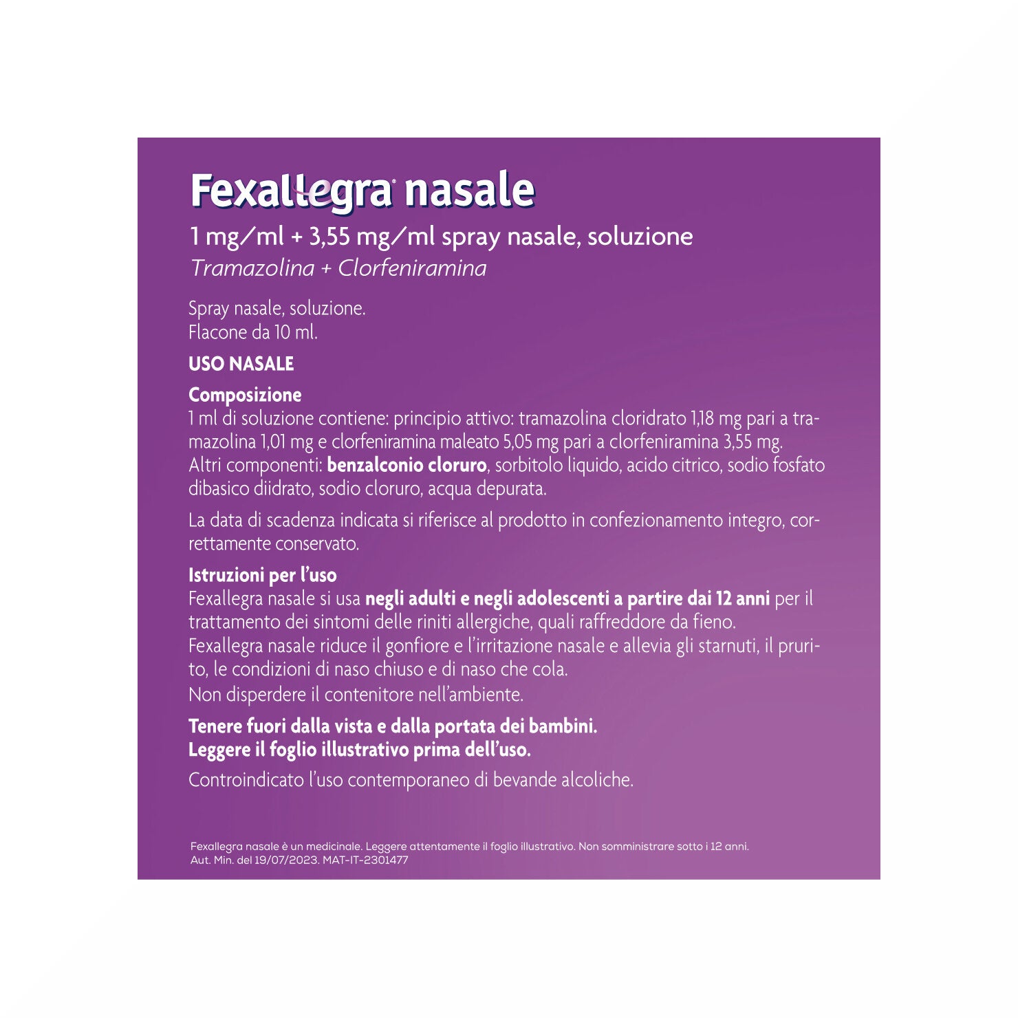 Fexallegra Nasale Antistaminico Decongestionante per Sintomi Allergia 10ml-7