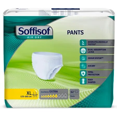 Soffisof Air Dry Pants Extra mutandina monouso assorbente taglia XL 12 pezzi-2