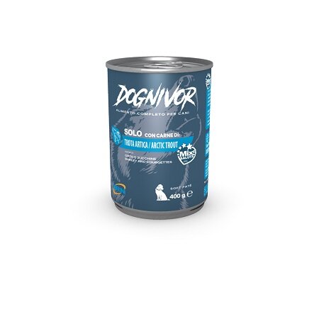 Dognivor Alimento Completo per Cani Trota Orzo Zucchine 400g-1