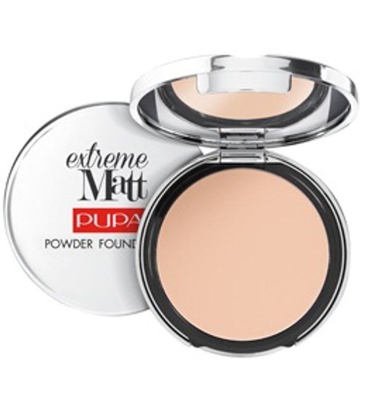Pupa Extreme Matt Fondotinta compatto polvere n. 010 Porcelain per pelli chiare-1
