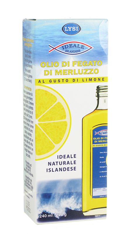 Lysi Olio di fegato di merluzzo gusto Limone 240 ml-1