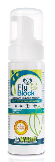 Petformance FlyBlock Shampoo secco antiparassitario cani e gatti 150ml-1