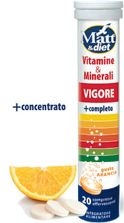 Matt&diet Vigore Vitamine&Minerali 20 compresse effervescenti gusto arancia-1