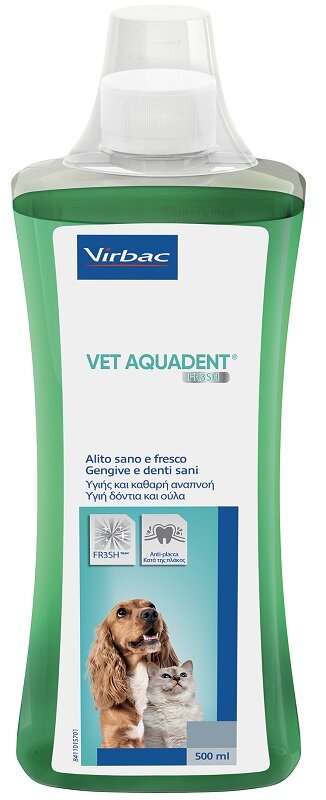 Virbac Vet Aquadent Fresh Igiene Dentale Cani/Gatti 500ml-1