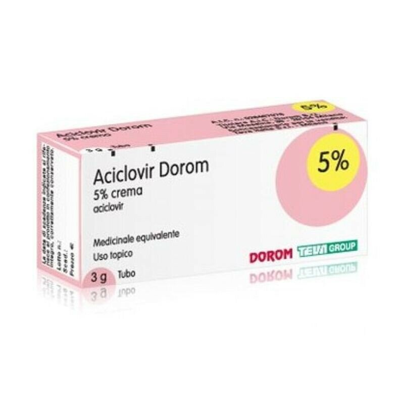 Aciclovir Dorom  5% crema 3g tubo-2