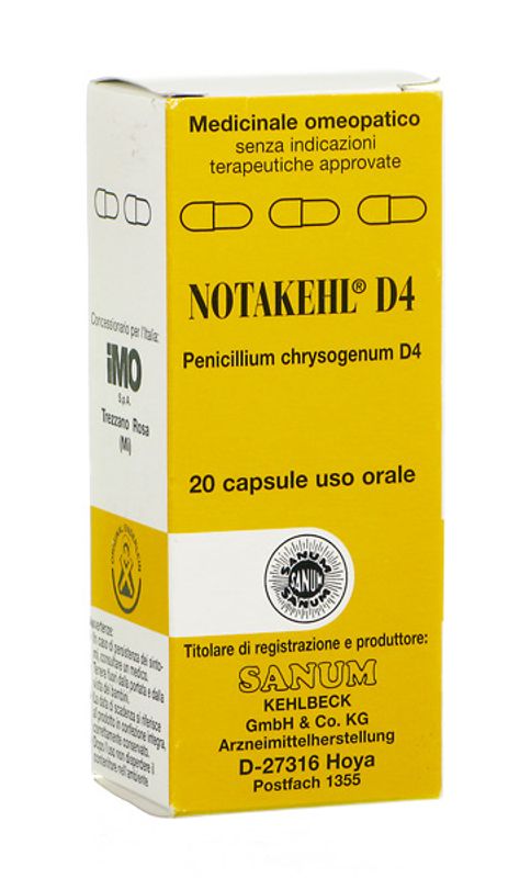 Notakehl D4 Penicillium chrysogenum D4 20 capsule uso orale-1
