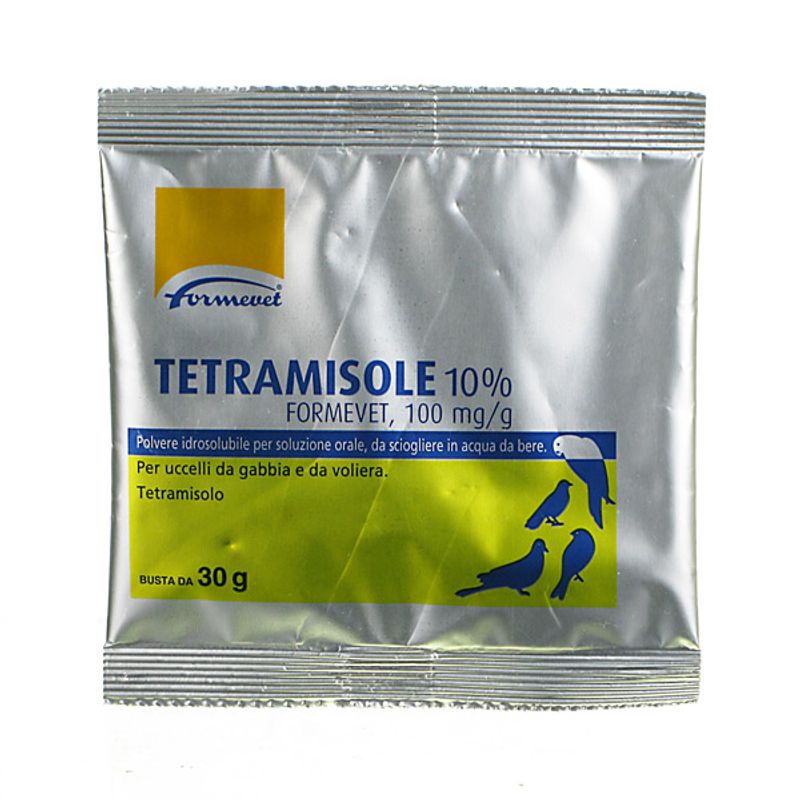 Tetramisole 10% formevet 100mg/g polvere per uccelli 30 g-1