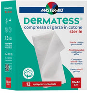 Dermatess garza idrofila in cotone 18x40cm 12 pezzi-2
