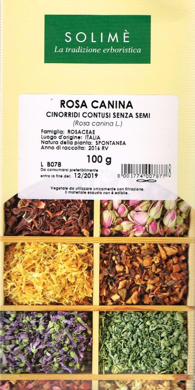Solimè Rosa Canina Cinorridi Contusi senza semi Taglio Tisana 100g-1