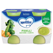Mellin Omogeneizzato Piselli/Carote 2x130g 6Mesi+-2