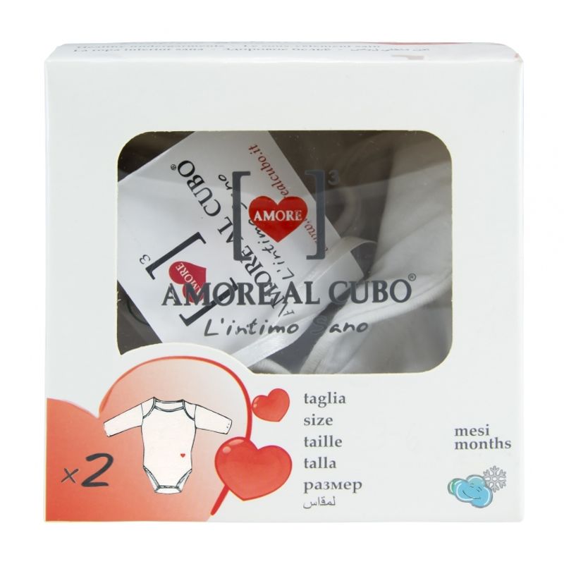 Amore al Cubo L'intimo Sano Body manica lunga 9-12m-1