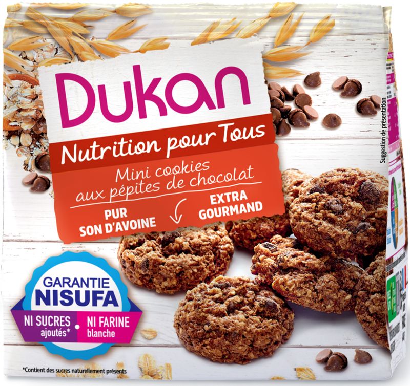 Dukan Extra Gourmand Mini-cookies al cioccolato 100g-1