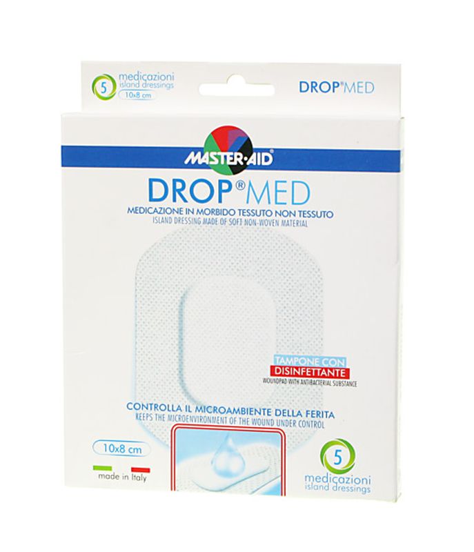 Master Aid DROP MED medicazione in morbido tessuto non tessuto 5 pezzi 10x8 cm-1